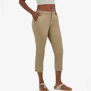 Lee Women's Wrinkle Free 23" Capri Pants Kansas City Khaki Size 18